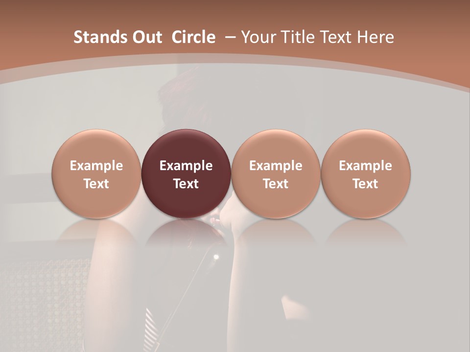 A Woman With Red Hair Is Sitting On The Floor PowerPoint Template