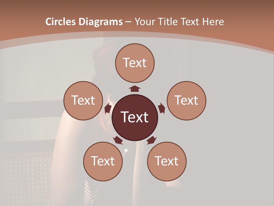 A Woman With Red Hair Is Sitting On The Floor PowerPoint Template