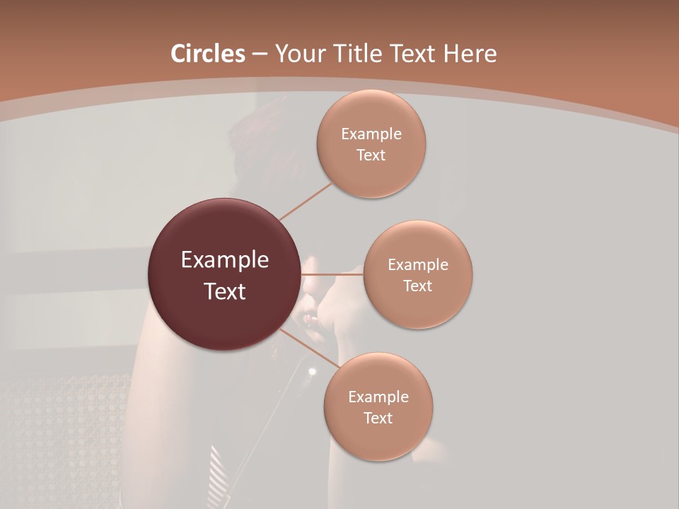 A Woman With Red Hair Is Sitting On The Floor PowerPoint Template