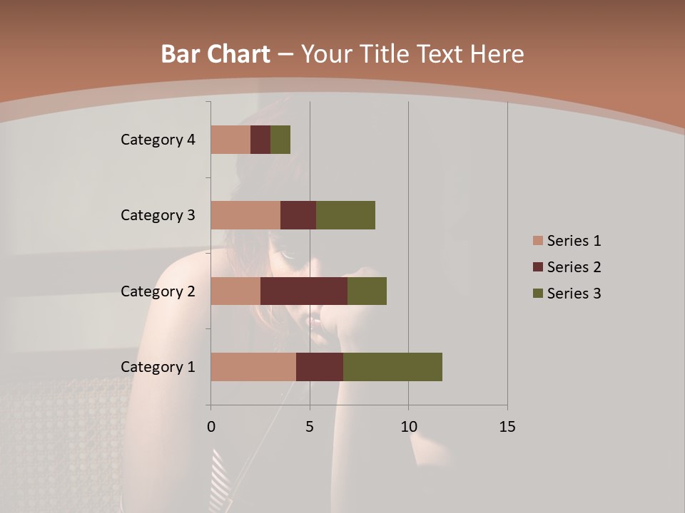 A Woman With Red Hair Is Sitting On The Floor PowerPoint Template