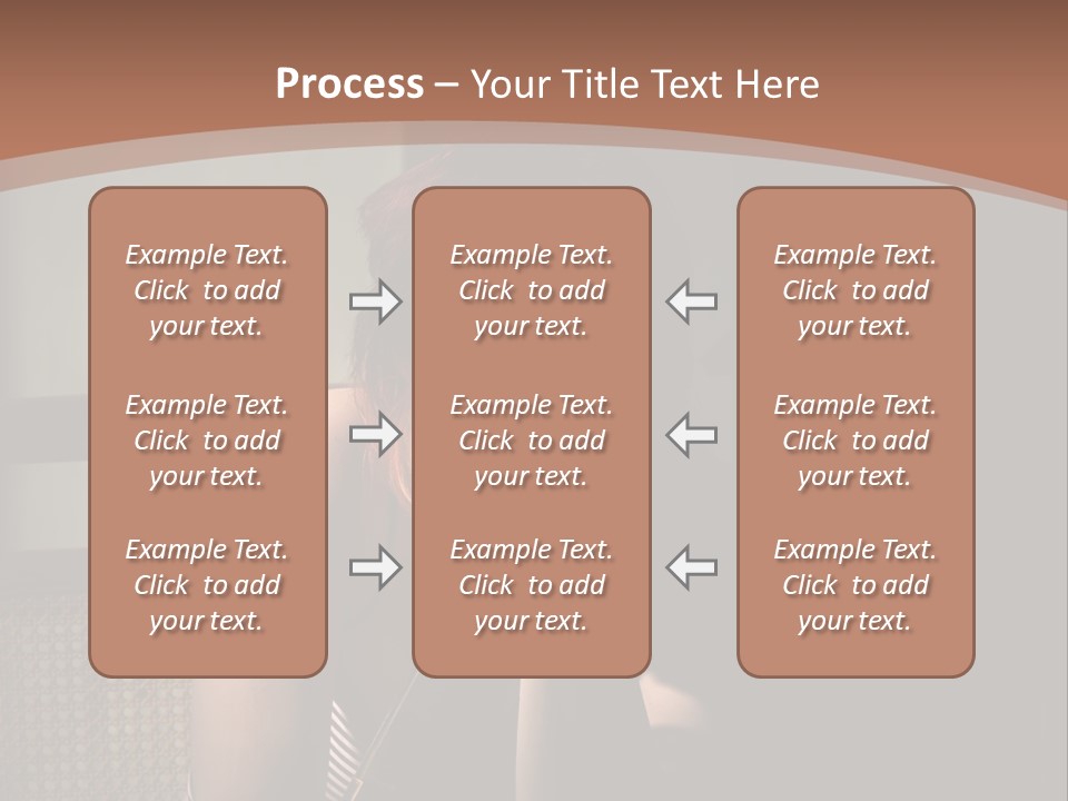 A Woman With Red Hair Is Sitting On The Floor PowerPoint Template