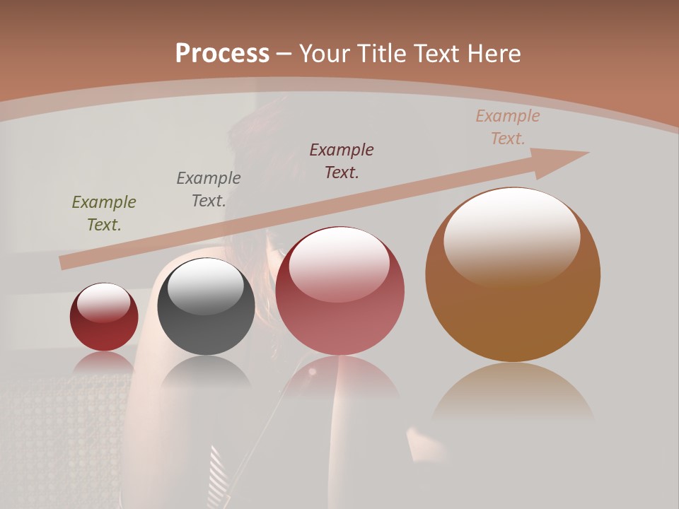 A Woman With Red Hair Is Sitting On The Floor PowerPoint Template