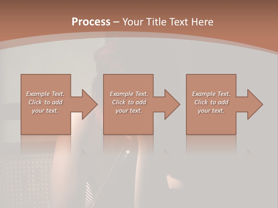 A Woman With Red Hair Is Sitting On The Floor PowerPoint Template