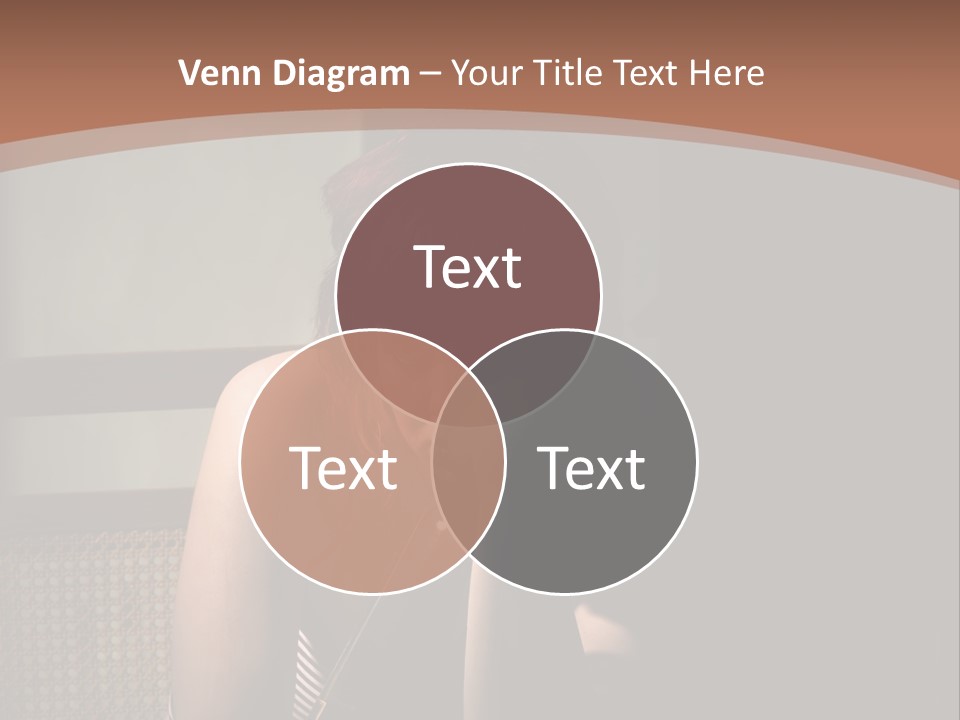 A Woman With Red Hair Is Sitting On The Floor PowerPoint Template