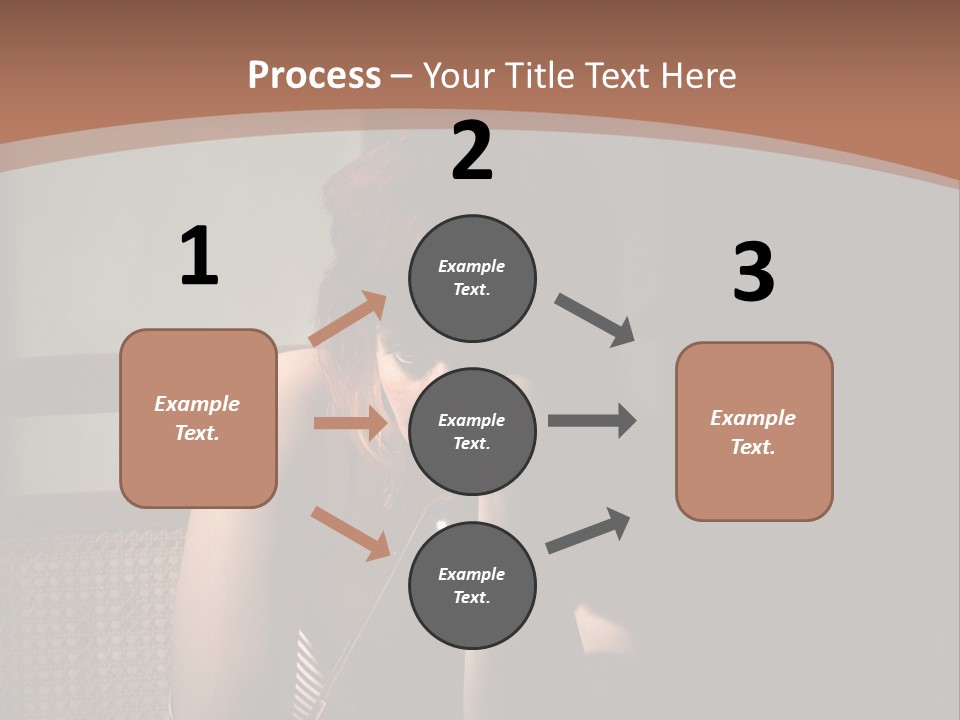 A Woman With Red Hair Is Sitting On The Floor PowerPoint Template