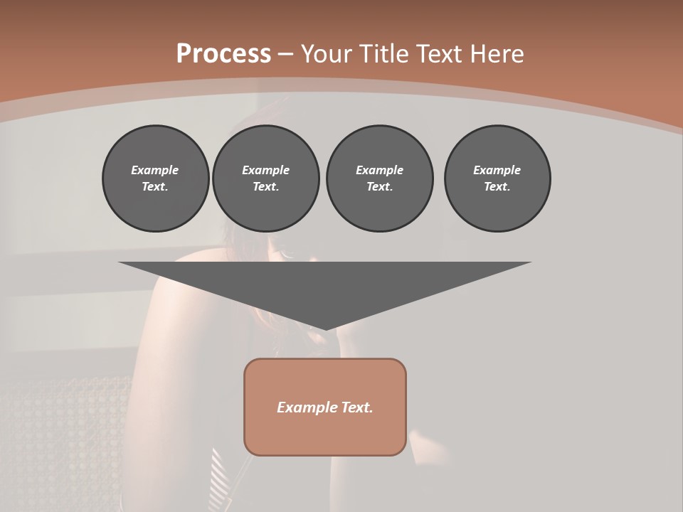 A Woman With Red Hair Is Sitting On The Floor PowerPoint Template