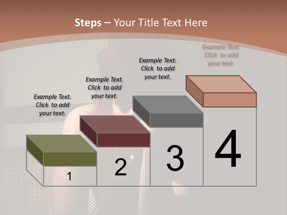 A Woman With Red Hair Is Sitting On The Floor PowerPoint Template