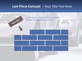 A Row Of White Cars In A Showroom PowerPoint Template