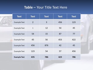 A Row Of White Cars In A Showroom PowerPoint Template