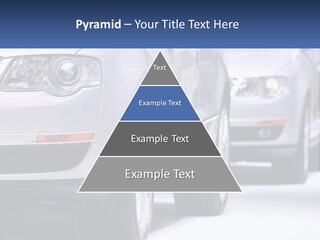 A Row Of White Cars In A Showroom PowerPoint Template