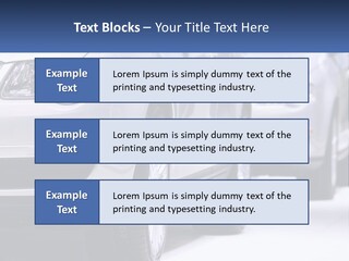 A Row Of White Cars In A Showroom PowerPoint Template