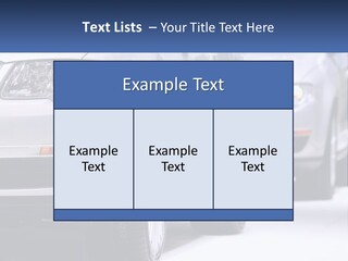 A Row Of White Cars In A Showroom PowerPoint Template