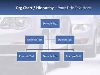 A Row Of White Cars In A Showroom PowerPoint Template