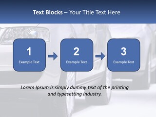 A Row Of White Cars In A Showroom PowerPoint Template