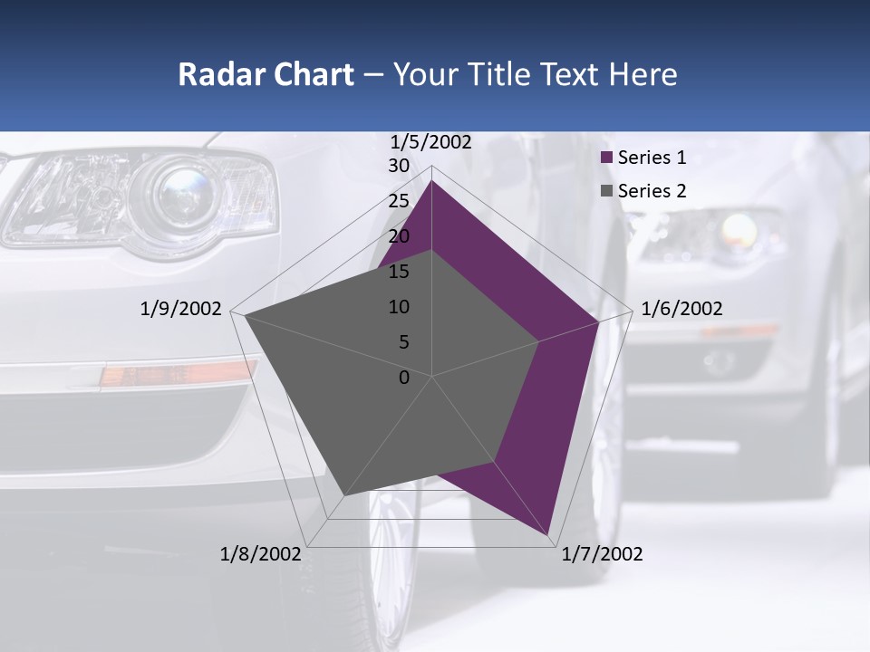 A Row Of White Cars In A Showroom PowerPoint Template