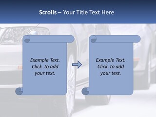 A Row Of White Cars In A Showroom PowerPoint Template