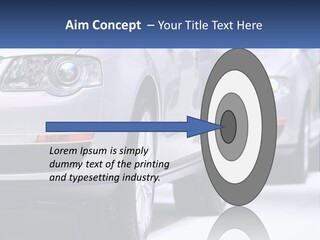 A Row Of White Cars In A Showroom PowerPoint Template