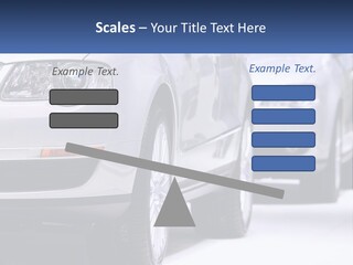 A Row Of White Cars In A Showroom PowerPoint Template