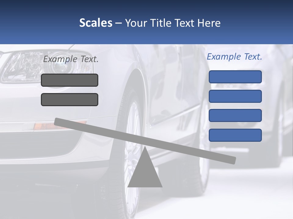A Row Of White Cars In A Showroom PowerPoint Template