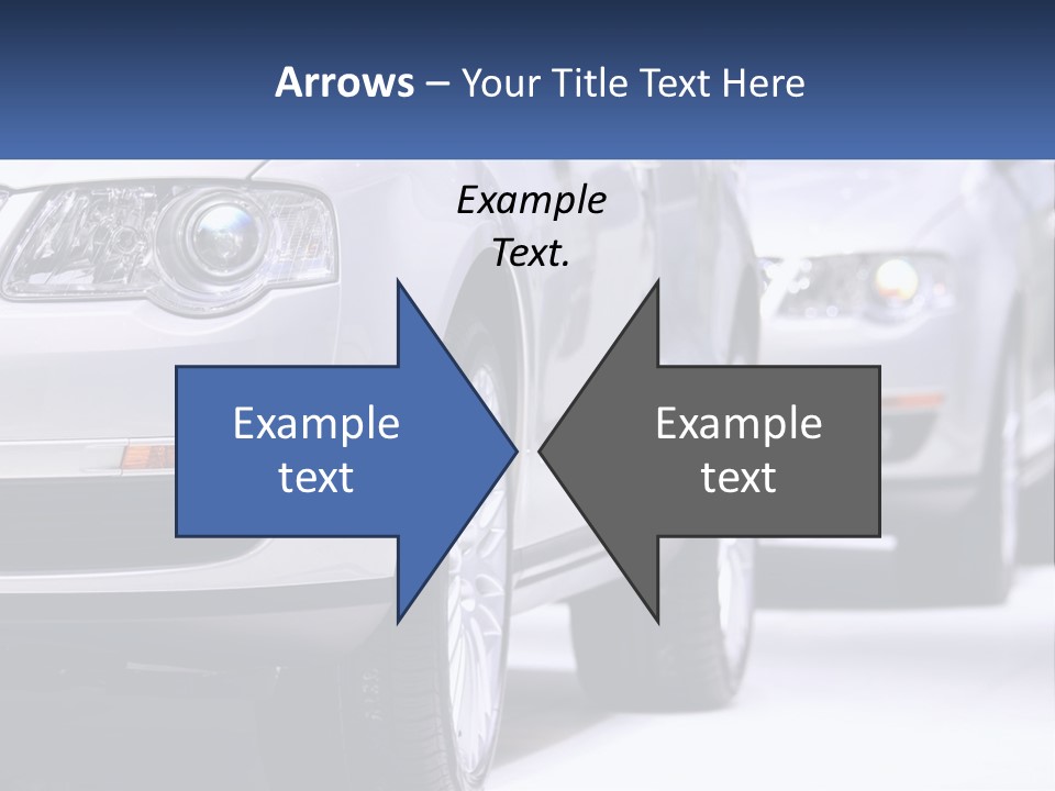 A Row Of White Cars In A Showroom PowerPoint Template