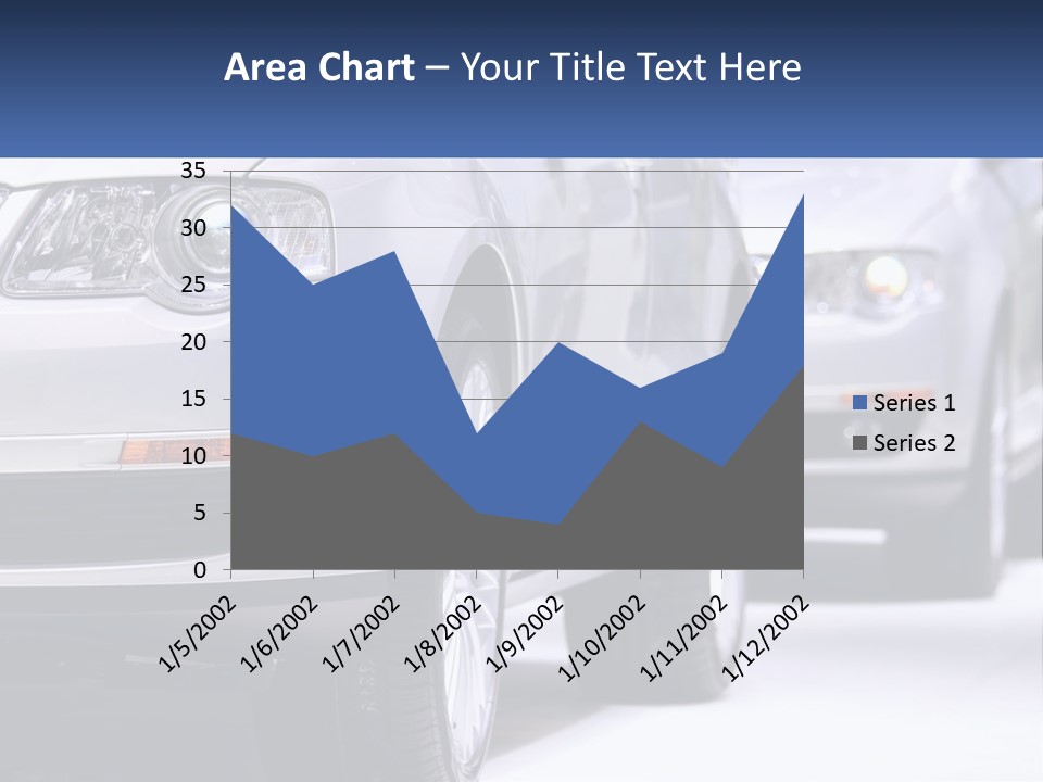 A Row Of White Cars In A Showroom PowerPoint Template