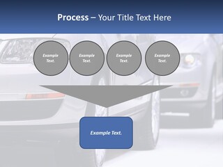 A Row Of White Cars In A Showroom PowerPoint Template