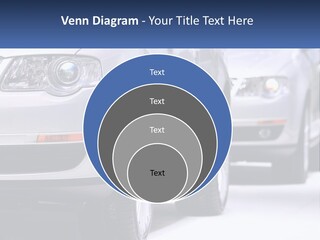 A Row Of White Cars In A Showroom PowerPoint Template