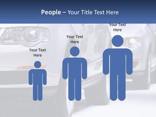 A Row Of White Cars In A Showroom PowerPoint Template