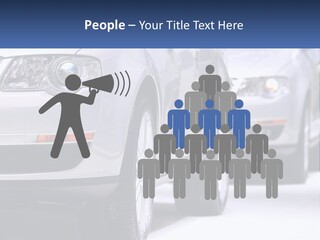 A Row Of White Cars In A Showroom PowerPoint Template