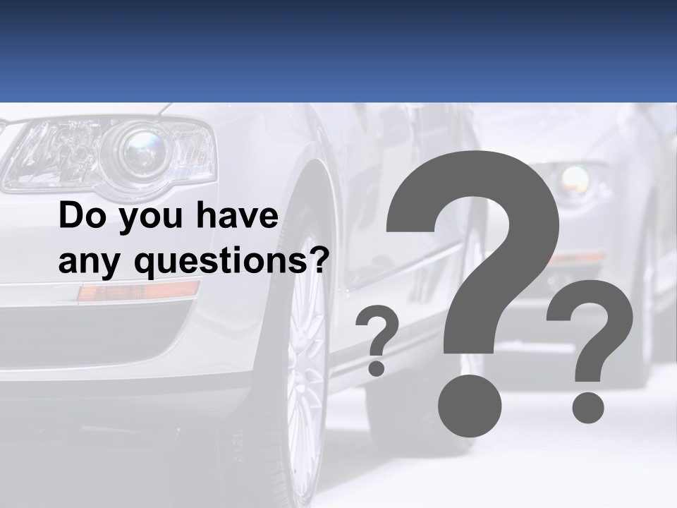 A Row Of White Cars In A Showroom PowerPoint Template