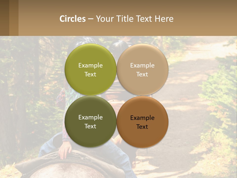 A Group Of People Riding On The Back Of Horses PowerPoint Template