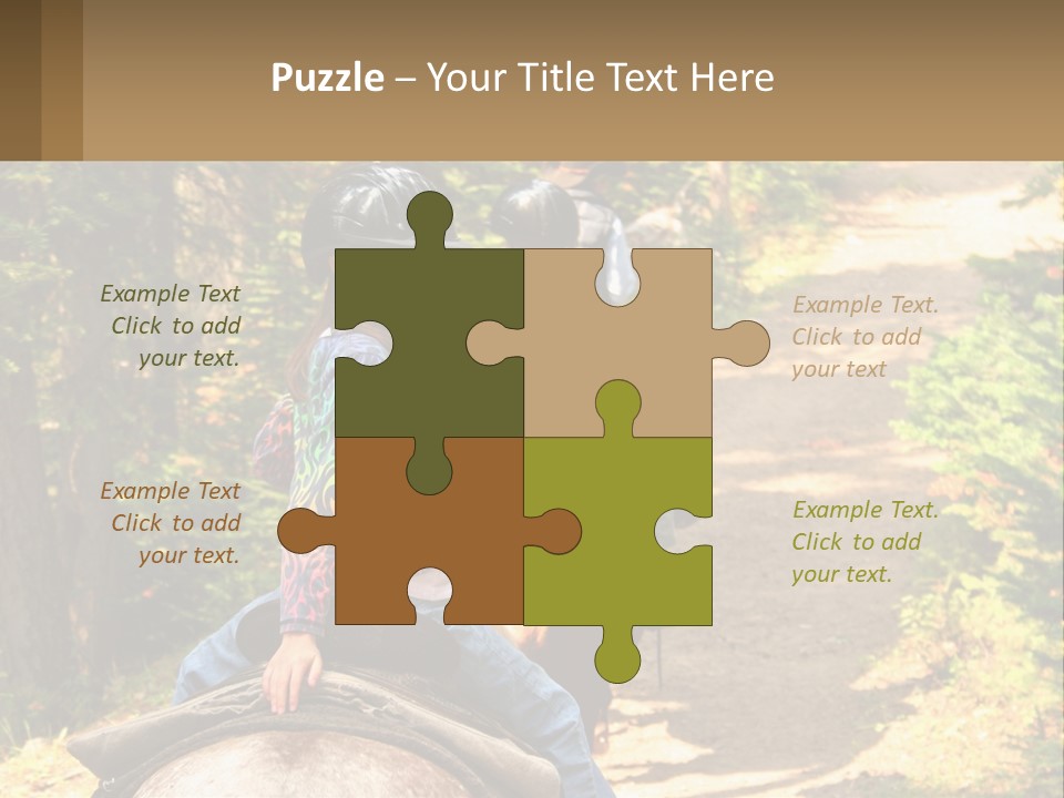 A Group Of People Riding On The Back Of Horses PowerPoint Template