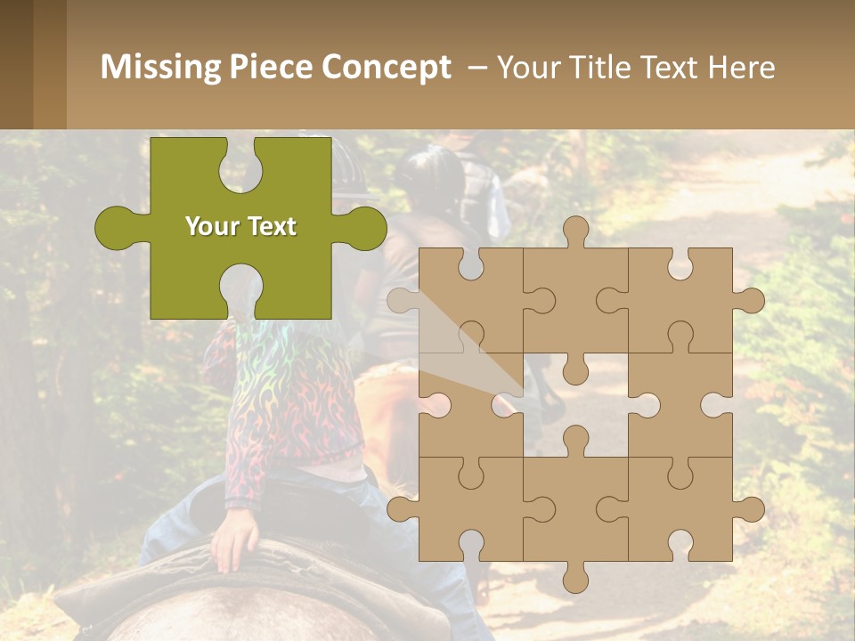 A Group Of People Riding On The Back Of Horses PowerPoint Template