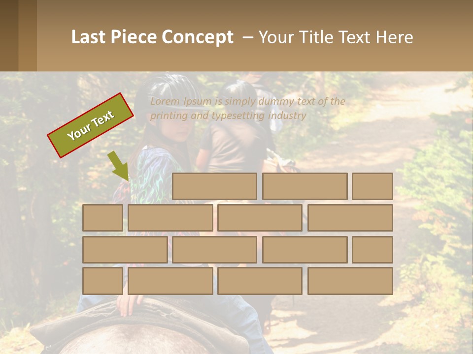 A Group Of People Riding On The Back Of Horses PowerPoint Template