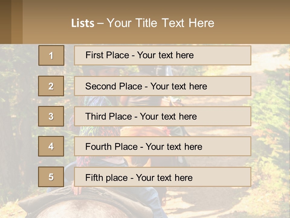 A Group Of People Riding On The Back Of Horses PowerPoint Template