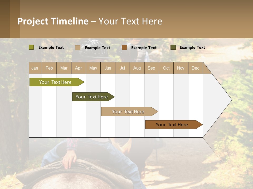 A Group Of People Riding On The Back Of Horses PowerPoint Template