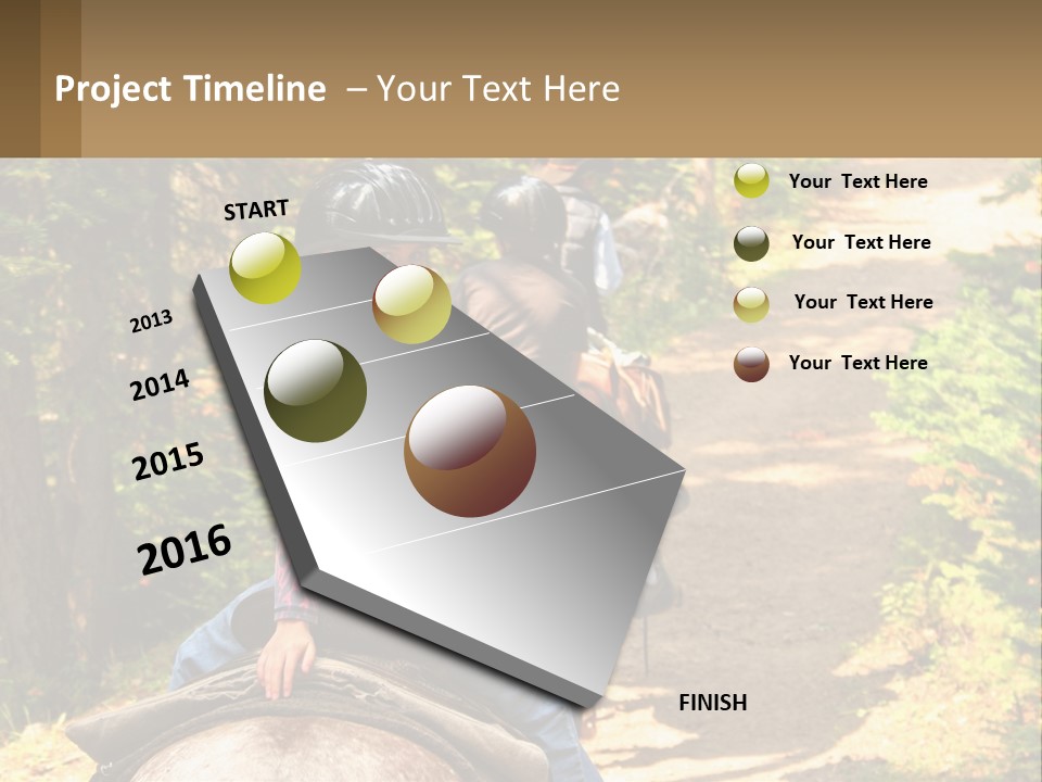 A Group Of People Riding On The Back Of Horses PowerPoint Template