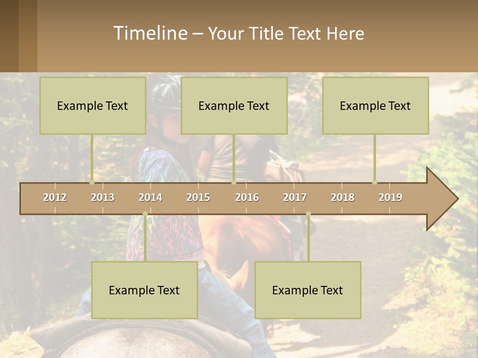 A Group Of People Riding On The Back Of Horses PowerPoint Template