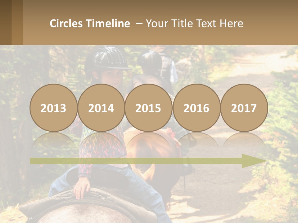 A Group Of People Riding On The Back Of Horses PowerPoint Template