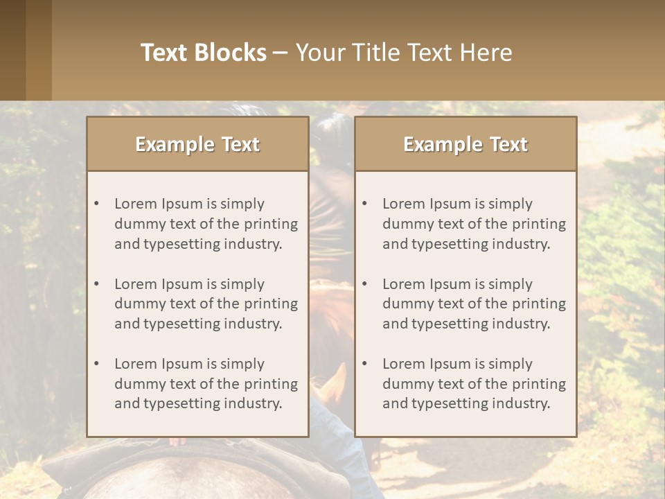 A Group Of People Riding On The Back Of Horses PowerPoint Template