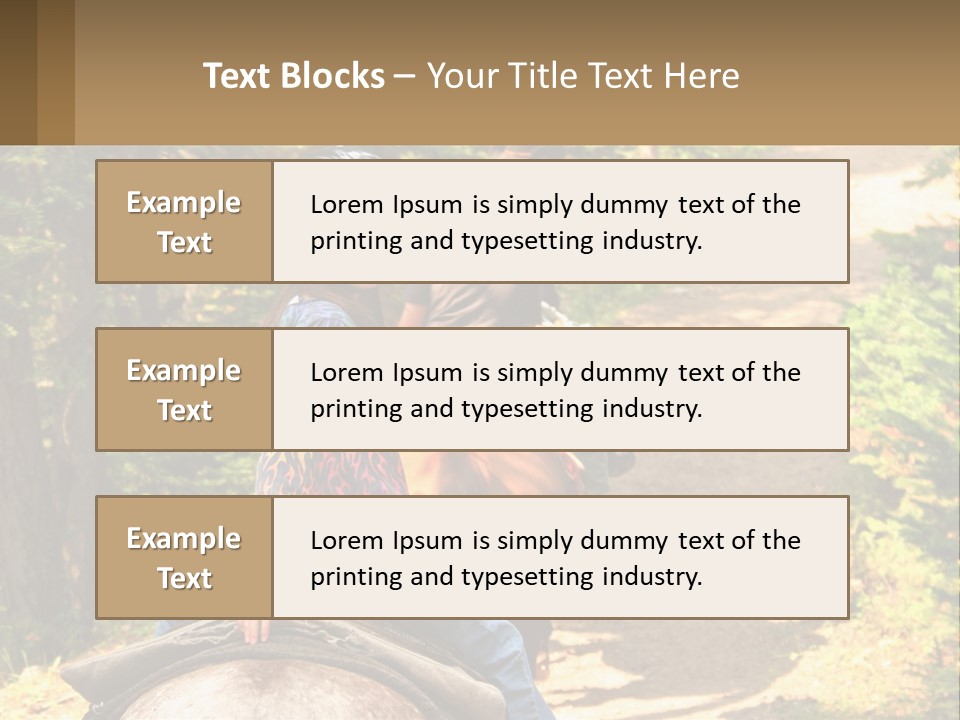 A Group Of People Riding On The Back Of Horses PowerPoint Template