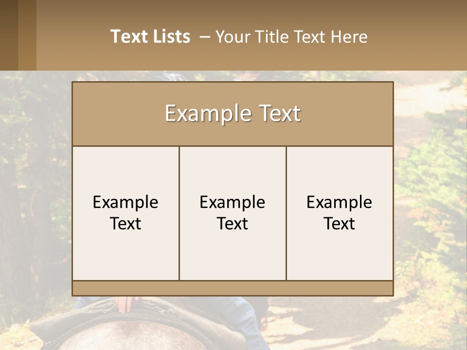 A Group Of People Riding On The Back Of Horses PowerPoint Template