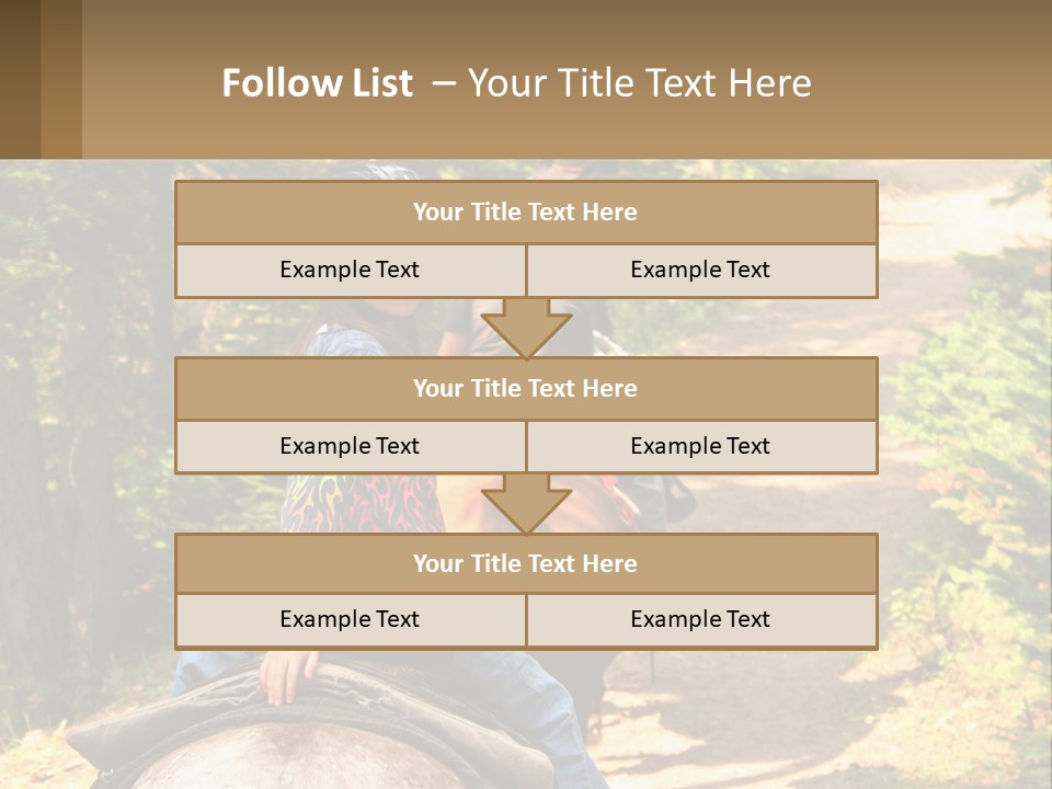 A Group Of People Riding On The Back Of Horses PowerPoint Template