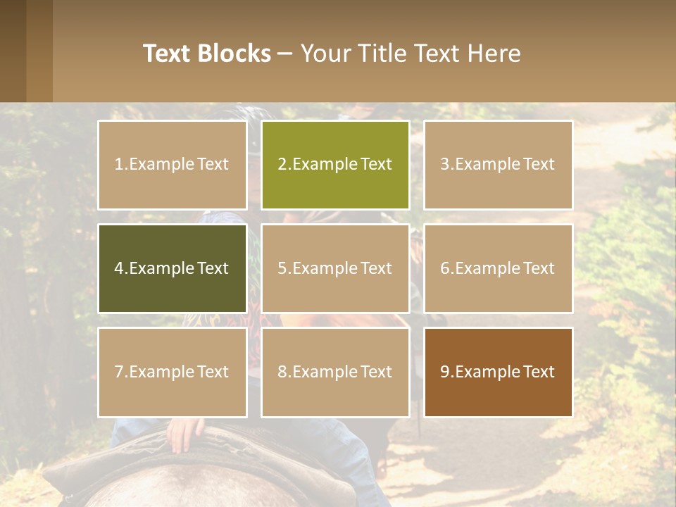 A Group Of People Riding On The Back Of Horses PowerPoint Template