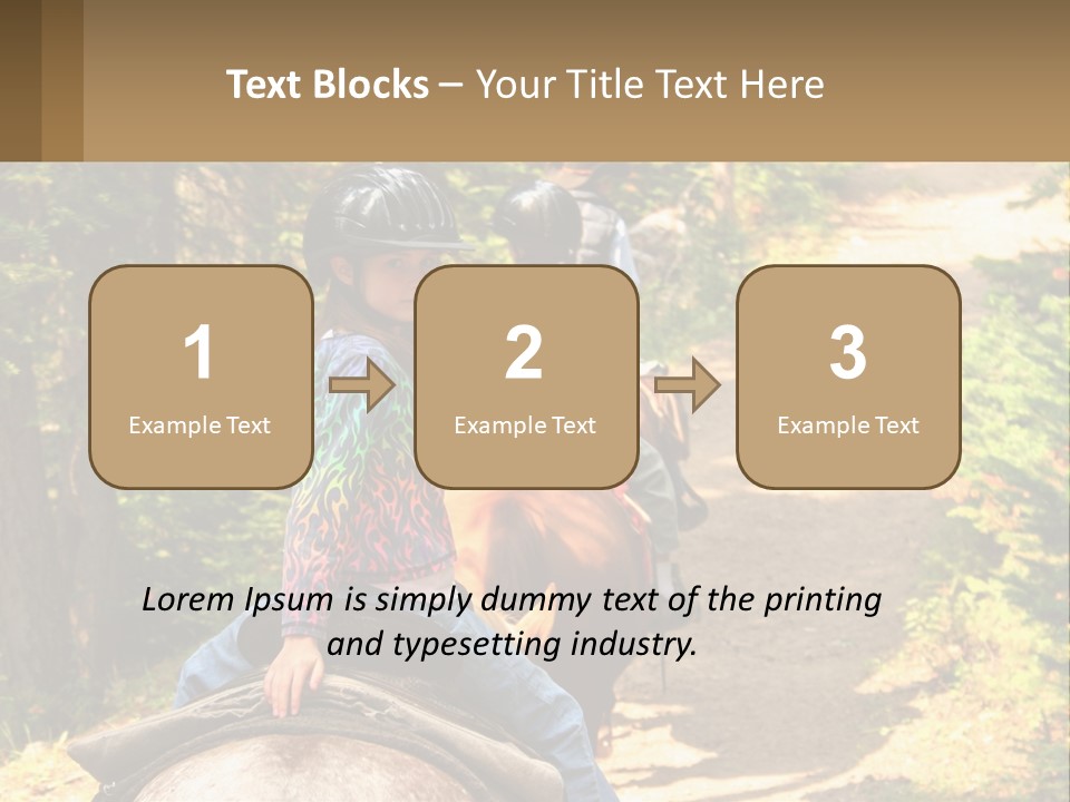 A Group Of People Riding On The Back Of Horses PowerPoint Template