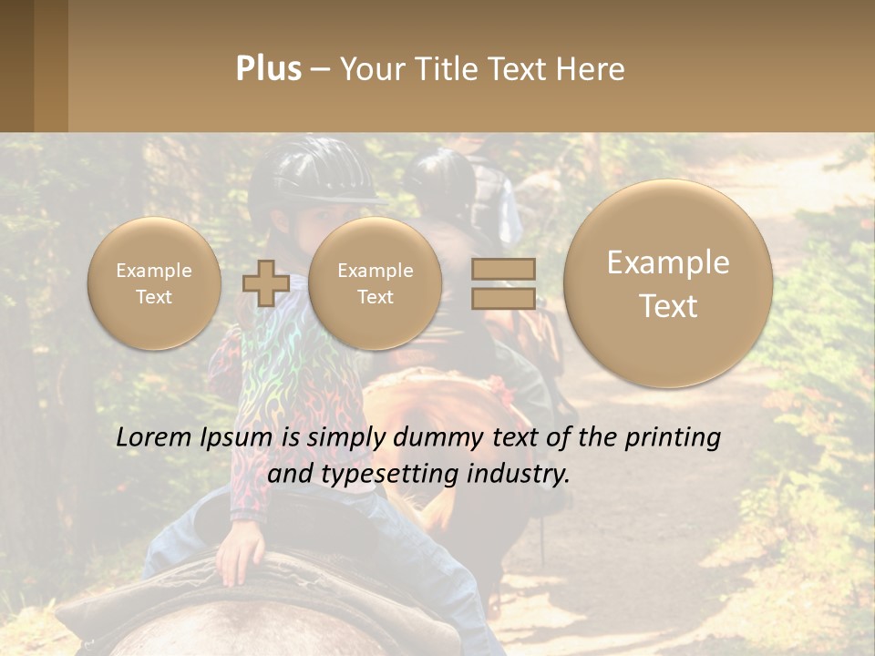 A Group Of People Riding On The Back Of Horses PowerPoint Template