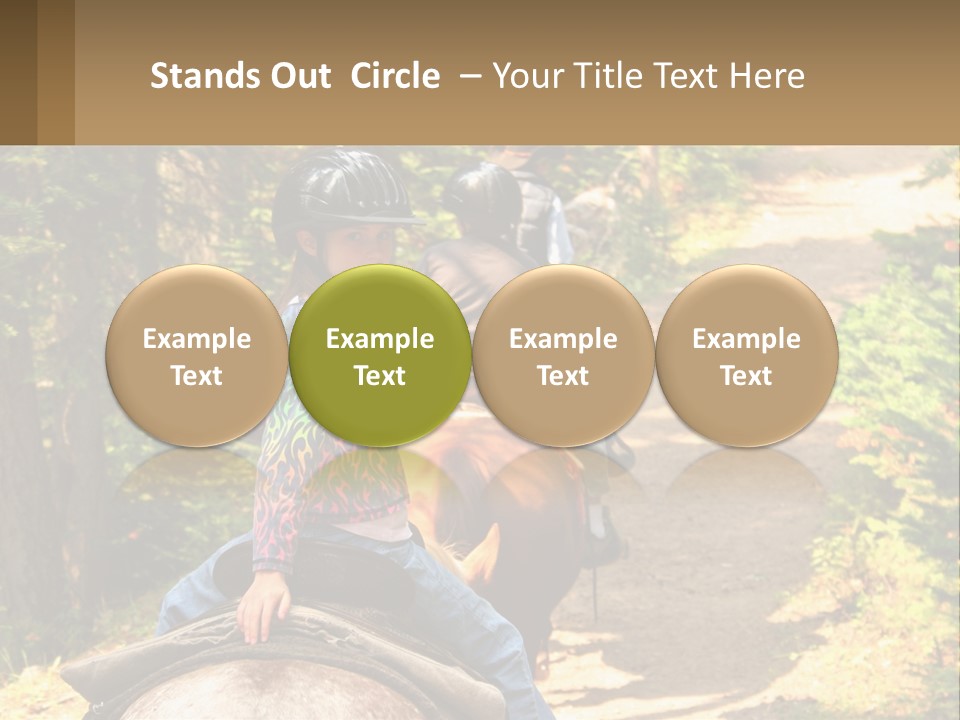A Group Of People Riding On The Back Of Horses PowerPoint Template
