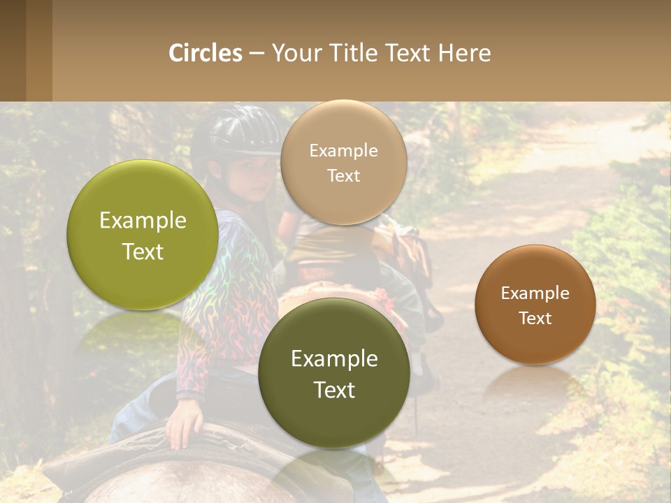 A Group Of People Riding On The Back Of Horses PowerPoint Template