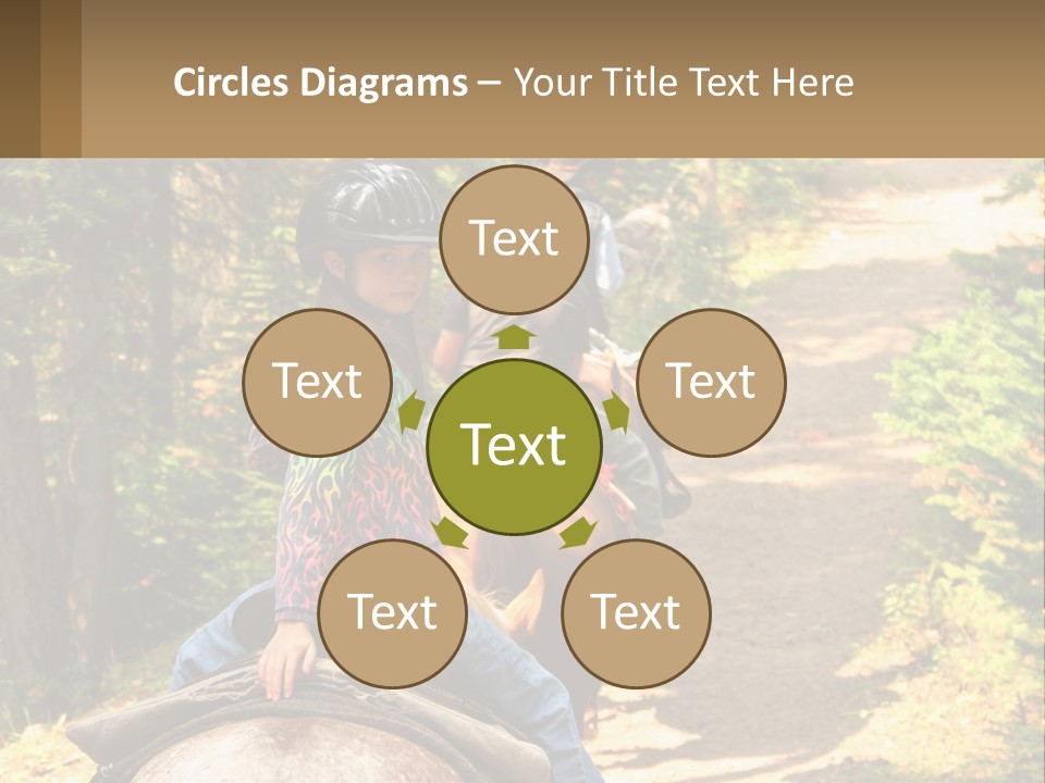 A Group Of People Riding On The Back Of Horses PowerPoint Template