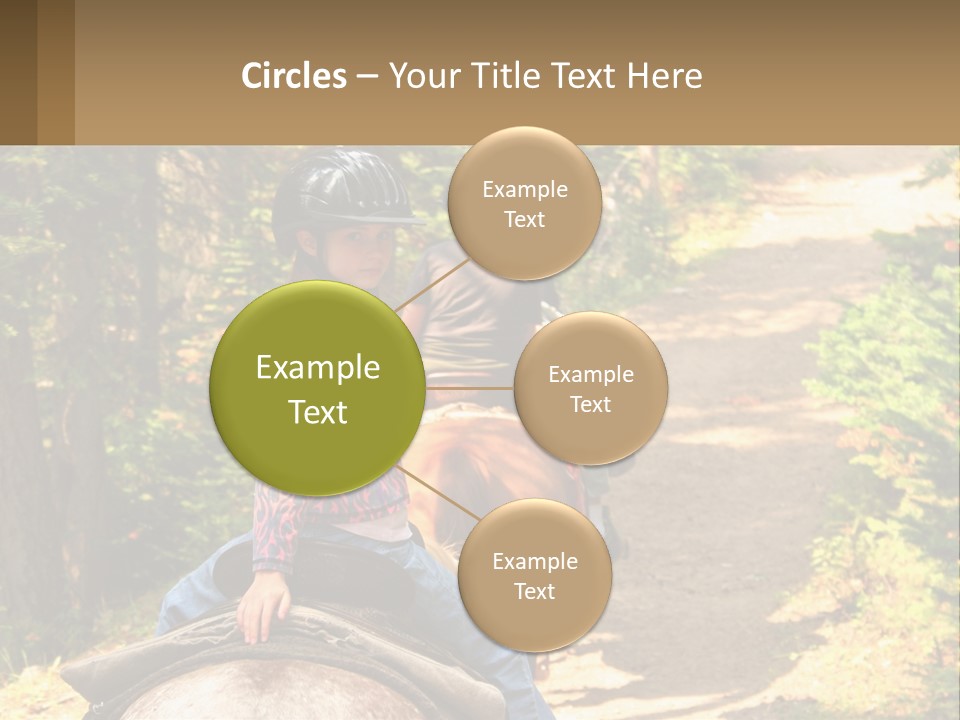 A Group Of People Riding On The Back Of Horses PowerPoint Template